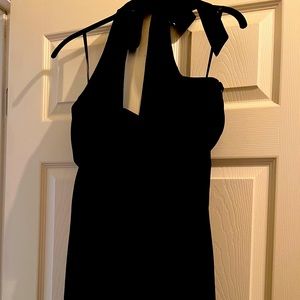JCrew black halter dress